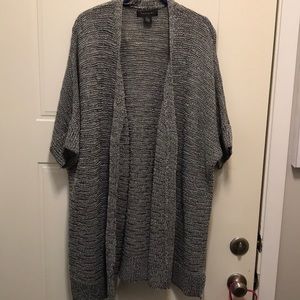 Tahari grey cardigan 2x